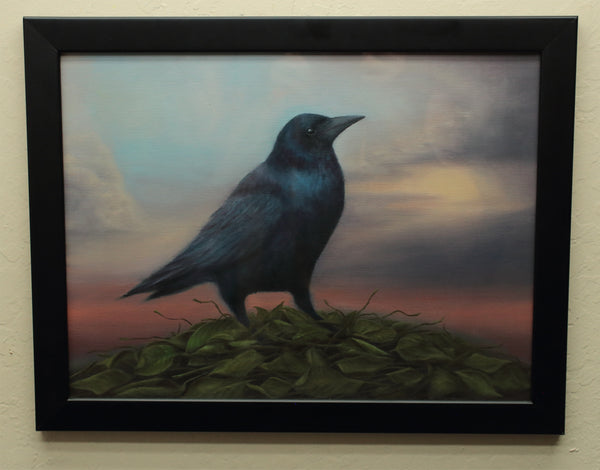 The Crow in Leaves